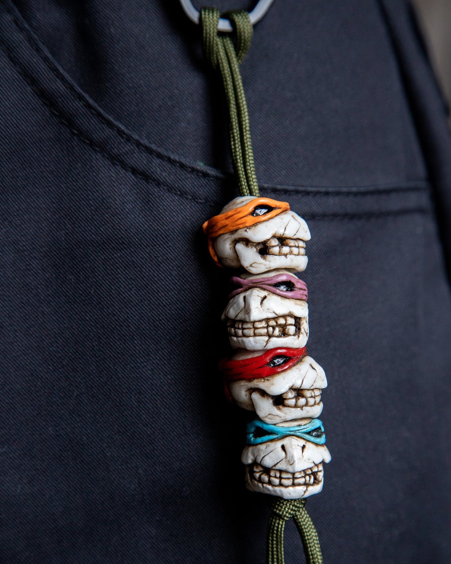 The 4 Turtle Brothers Skull beads