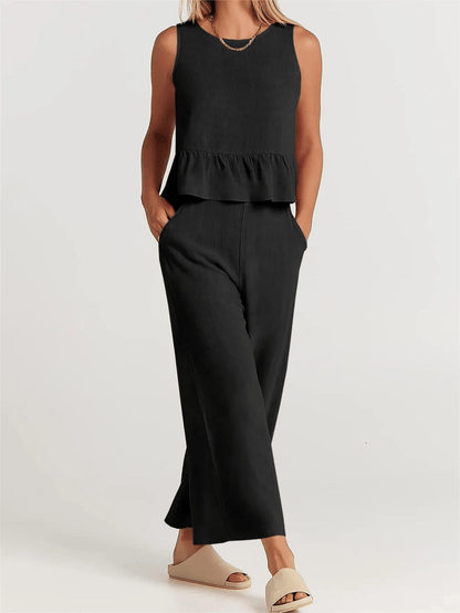 WOMEN'S SUMMER 2 PIECES OUTFITS - LOUNGE SET WITH POCKETS