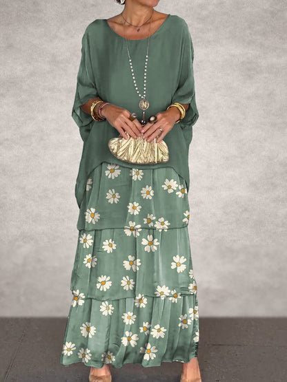 Elegant Solid Flounce O Neck A Line Dresses - Buy two and get free shipping