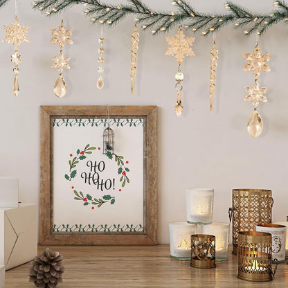 🎅🎄Winter New Year Party Supplies Set - Crystal Snowflake Ornaments For Christmas Tree