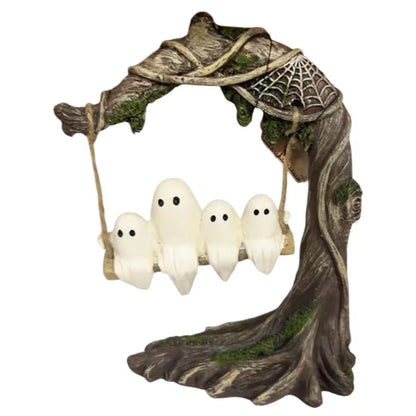 2025 Swinging Shadows: Ghost on a Tree Swing