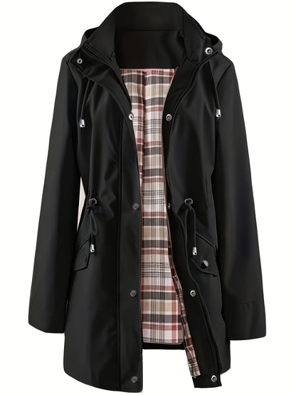 Solid Color Casual Jackets, Waterproof and Windproof Coats, Hooded Windbreakers