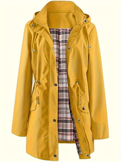 Solid Color Casual Jackets, Waterproof and Windproof Coats, Hooded Windbreakers