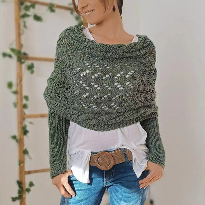 Knitted Cable Wrap, Shrugs For Women, Knitted Wrap