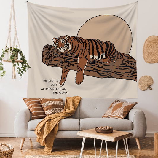 Tiger cat wall covering