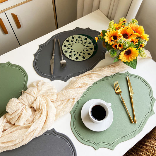 Vintage leather placemats
