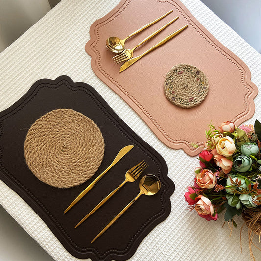 ins style imitation leather placemat