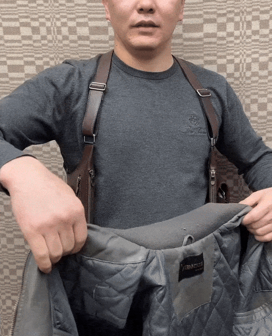 🦺new leather anti theft harness