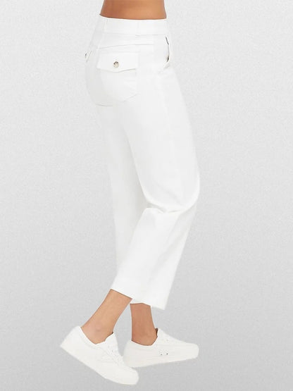 😍Tummy Control Twill Cropped Wide Leg Pant(Buy 2 Free Shipping)