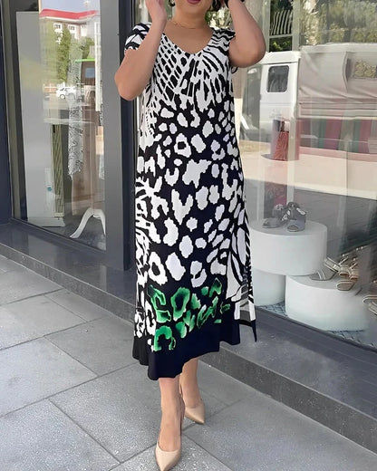💖Casual Printed Short Sleeve Dress