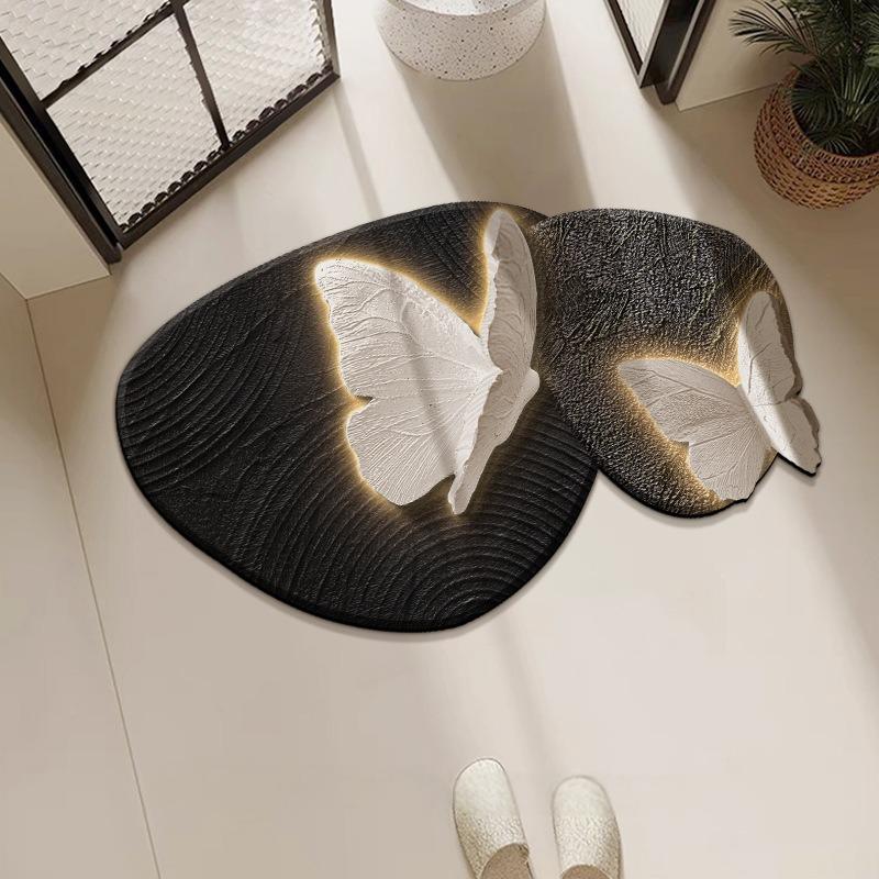 3D Butterfly Non-Slip Absorbent Floor Mat Rug