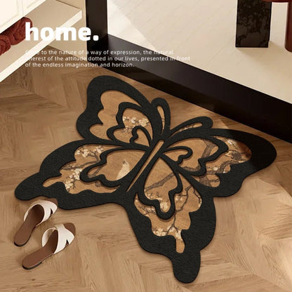 3D Butterfly Non-Slip Absorbent Floor Mat Rug