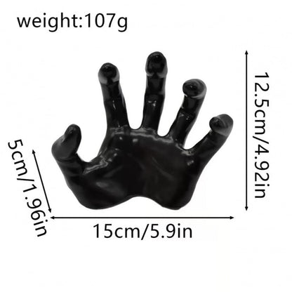 Life-Size Creepy Hands Wall Decor – 3-Piece Set with LED Candles for Gothic Halloween