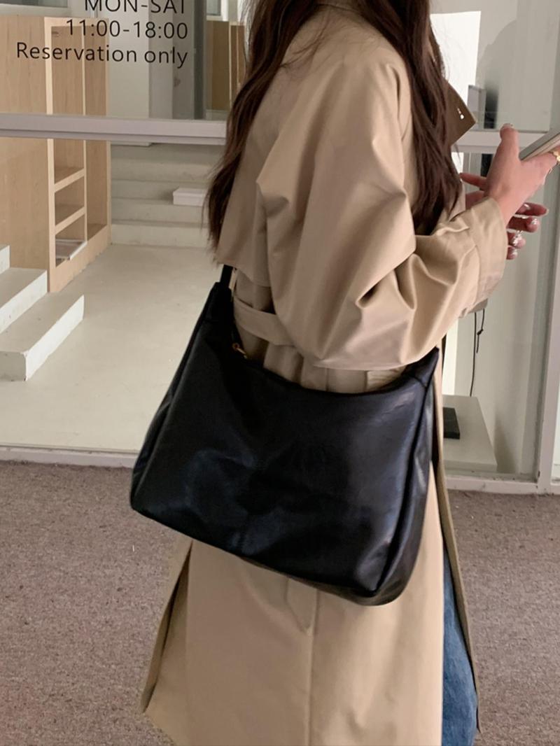 ❤️Solid Color Crossbody Bag, Fall Large Capacity Shoulder Bag for Daily Used, High-quality Daily Commuting Bag