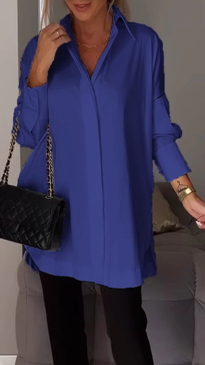 Lapel Slit Shirt