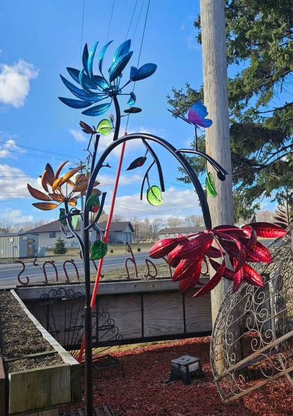 🔥70% OFF -Beautiful Summer Multi Colored Flowers Wind Spinner