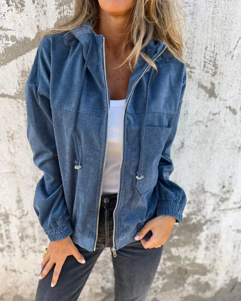 🔥Women's Casual Lapel Hooded Jacket