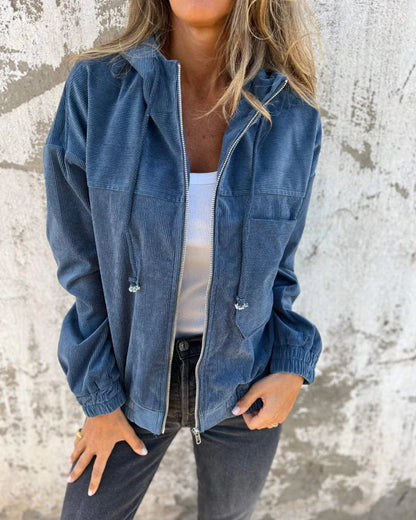 🔥Women's Casual Lapel Hooded Jacket