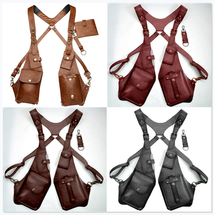 🦺new leather anti theft harness