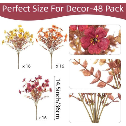 🏆UV-Resistant Artificial Flowers  for Fall Decor