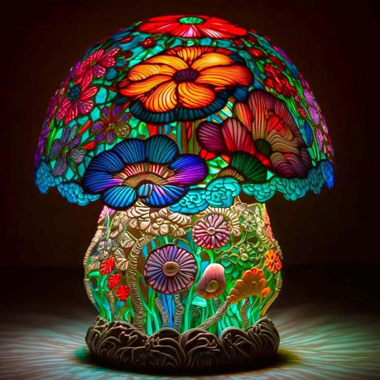 Stained Resin Plant Series Table Lamp