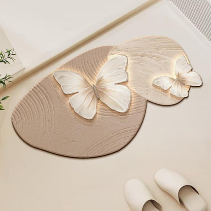 3D Butterfly Non-Slip Absorbent Floor Mat Rug