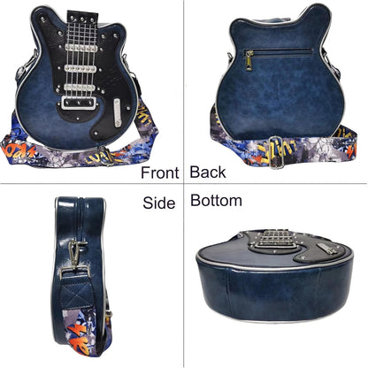 Guitar Shaped Crossbody Shoulder Bag