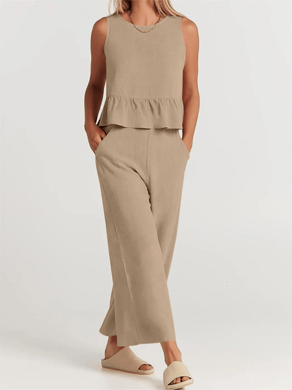 WOMEN'S SUMMER 2 PIECES OUTFITS - LOUNGE SET WITH POCKETS