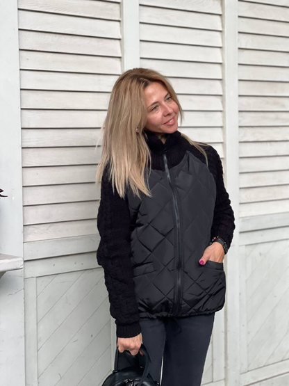 🔥Hot sale-Women's knitted patchwork jacket