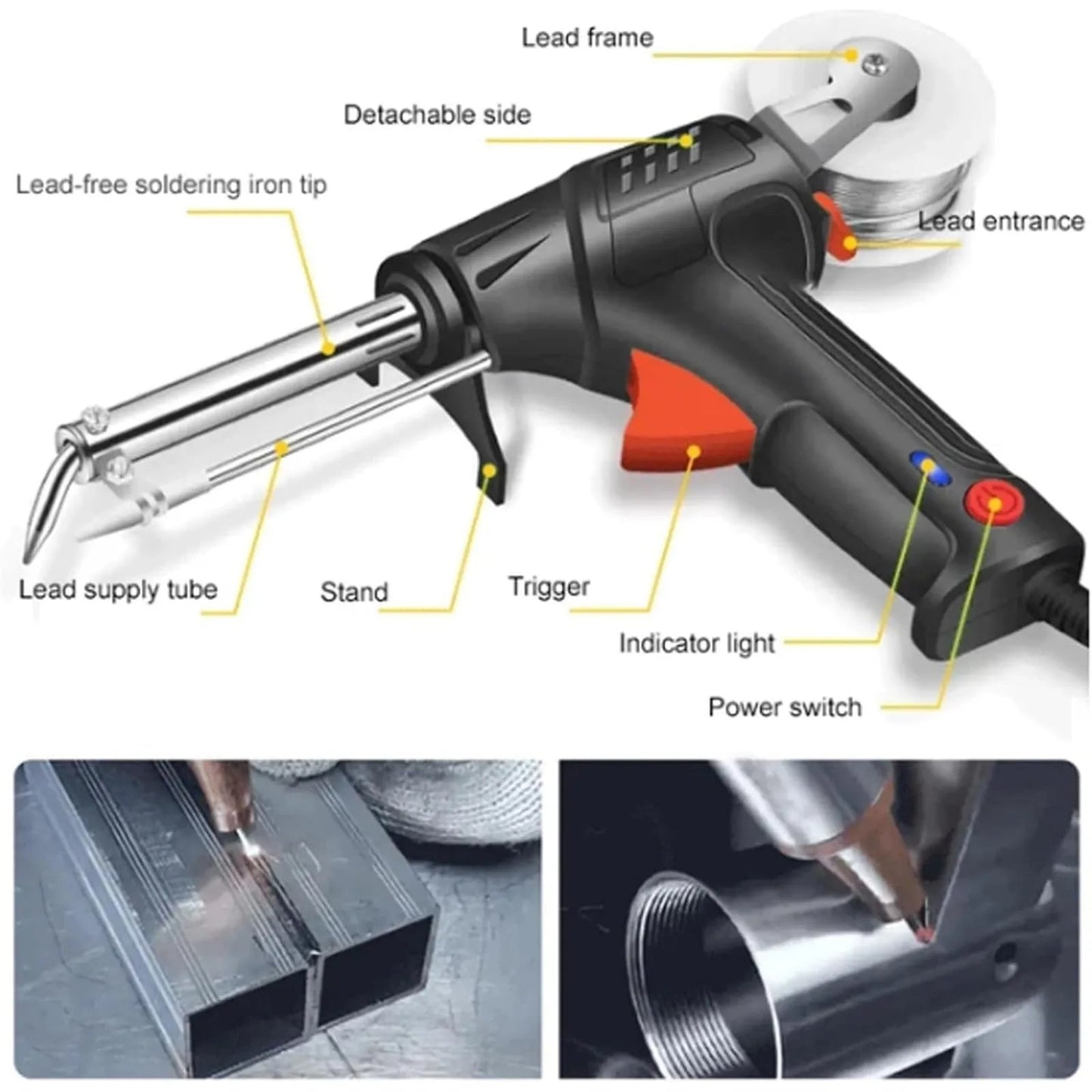 New internally heated manual soldering gun set