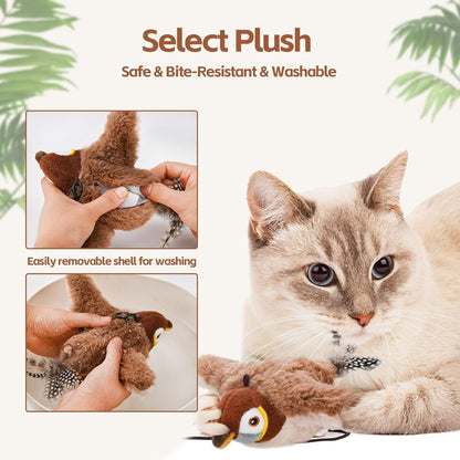 🔥🐾Interactive Chirping Bird Cat Toy