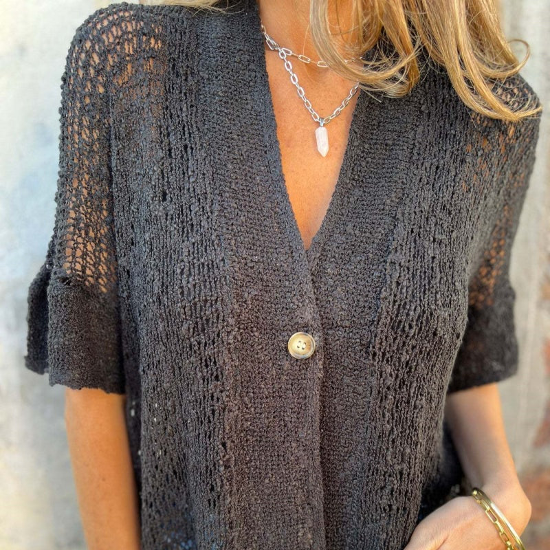 【S-3XL】👚Knitted hollow cardigan