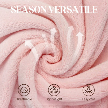 Women's Fleece Dressing Gown – Warm Winter Bathrobe with Long Sleeves, French Vintage Style, Fluffy Housecoat for Home